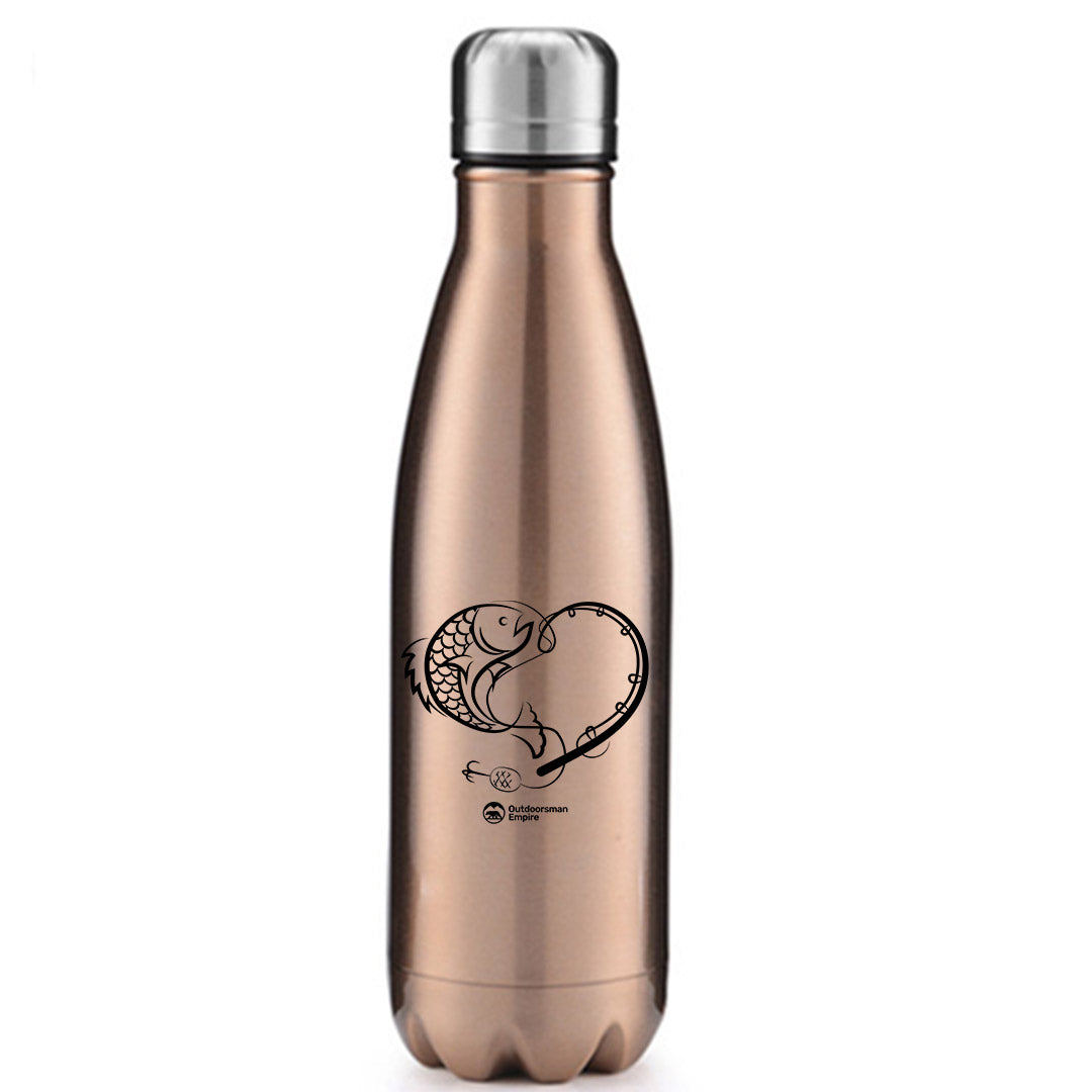 Fishing Heart' Stainless Steel Water Bottle